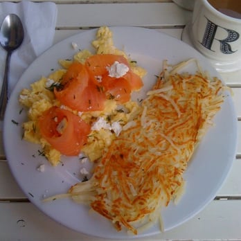 Rialto Cafe - Smoked salmon scramble $10.75 - Breakfast & Brunch Near Me - Fullerton, California