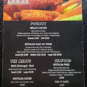 Nostalgia Grill - Menu - Bars Near Me - Toronto, Ontario Nostalgia Grill - Menu - Bars Near Me - Toronto, Ontario
