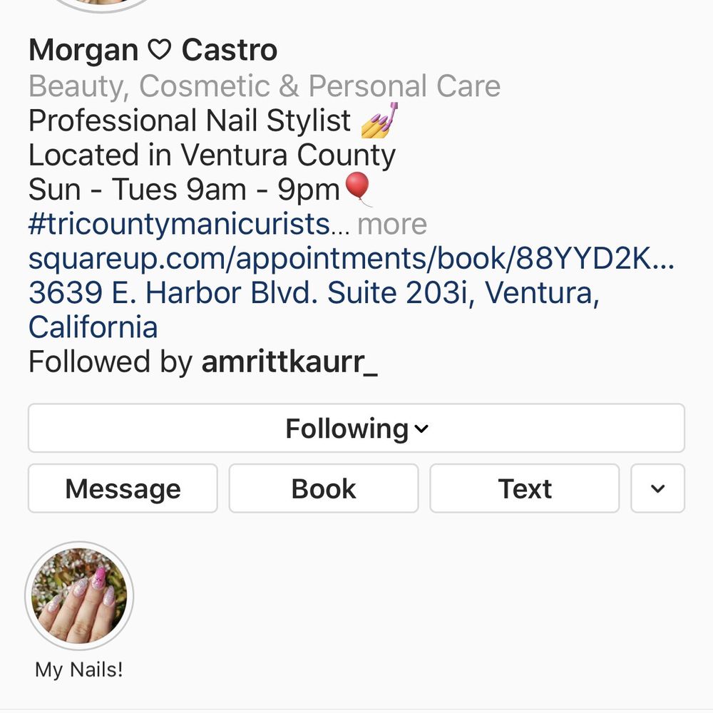 Manicures by Morgan - Morgan's Instagram - Nail Technicians Near Me - Ventura, California Manicures by Morgan - Morgan's Instagram - Nail Technicians Near Me - Ventura, California