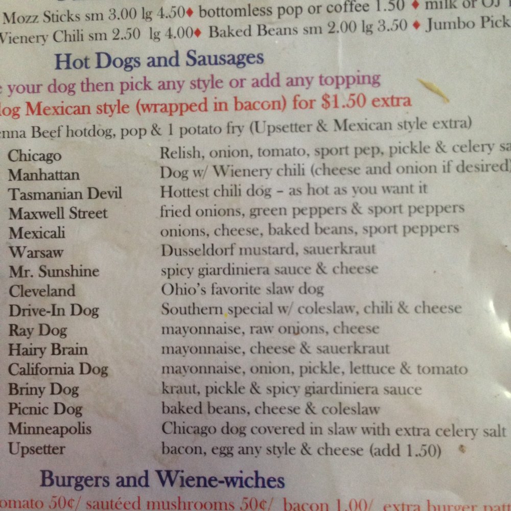 The Wienery - Many fun and creative hot dog options to choose from at The Wienery. Don't overlook the fries, they're awesome. - Hot Dogs Near Me - Minneapolis, Minnesota
