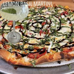 Crave Pizza  - Caprese thin crust pizza with hand crafted Lemon Basil martini