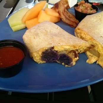 Park Cafe - Chicken burrito with fresh fruit - American Near Me - Litchfield Park, Arizona Park Cafe - Chicken burrito with fresh fruit - American Near Me - Litchfield Park, Arizona