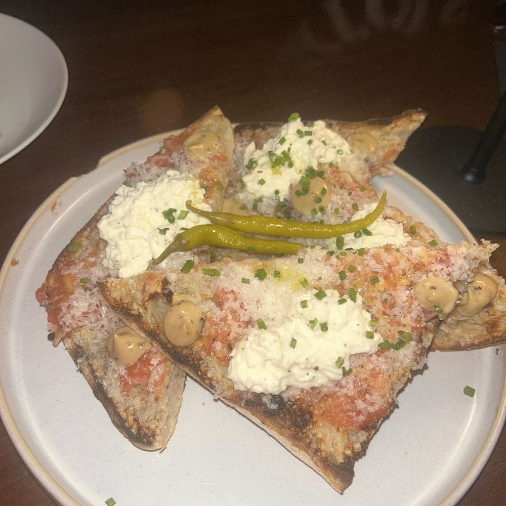 Bar Bella - Pan con tomate with Stracciatella - Cocktail Bars Near Me - South Miami, Florida