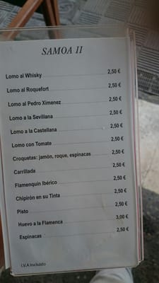 Menu photo 1 Samoa 2 Seville, SE