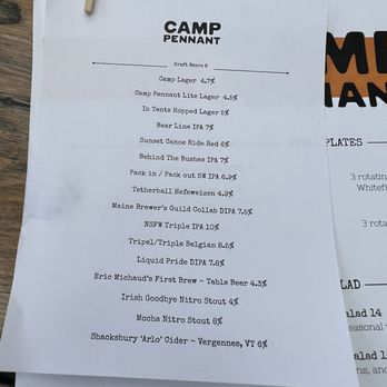Camp Pennant - Beer List - Brewpubs Near Me - Portland, Maine