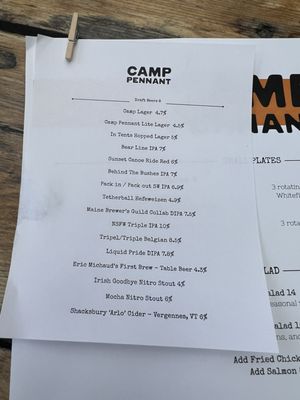 Menu photo 7 Camp Pennant Portland, ME