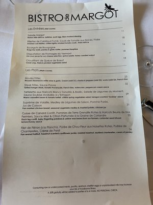 Menu photo 5 Bistro de Margot Burlington, VT