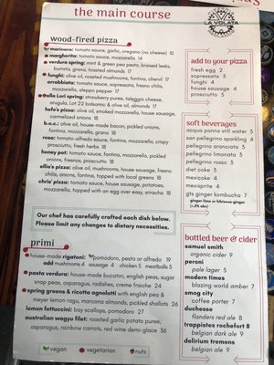 Menu photo 2 La Volata Pizzeria Redlands, CA Menu photo 2 La Volata Pizzeria Redlands, CA