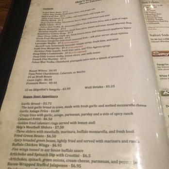 Skipolini's Italian - Happy hour menu - Pizza Near Me - Reno, Nevada