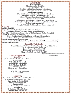 Menu photo 8 De Mole Woodside, NY