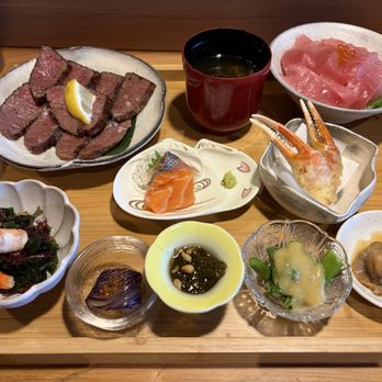 Haru - Haru Gozen set, wagyu and toro don - Japanese Near Me - Los Altos, California