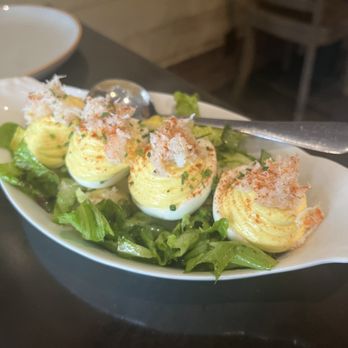 OSO Sonoma - Deviled eggs with crab. - New American Near Me - Sonoma, California OSO Sonoma - Deviled eggs with crab. - New American Near Me - Sonoma, California