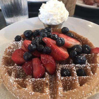 Sweet E's Cafe - Belgian Waffles with fresh fruits, no bananas - Cafes Near Me - Honolulu, Hawaii Sweet E's Cafe - Belgian Waffles with fresh fruits, no bananas - Cafes Near Me - Honolulu, Hawaii