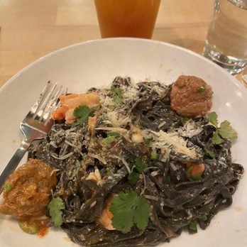 Grassa - Squid ink tonnarelli - Italian Near Me - Portland, Oregon