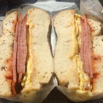 The Bagel Corner & Deli - Taylor ham, egg, cheese, poppy bagel!!! NJ classic yum - Coffee & Tea Near Me - Kearny, New Jersey