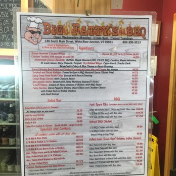 Big Fatty's BBQ - Menu - Barbeque Near Me - White River Junction, Vermont