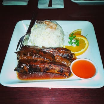 Thai Diamond BBQ - Bbq ribs with shrimp fried rice. Very good! - Thai Near Me - Glendora, California