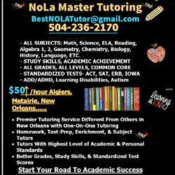 NoLa Master Tutoring Services - New name Nola Tutoring, still Same Great Services