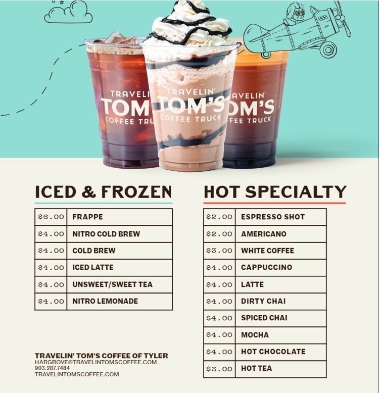 TRAVELIN’ TOMS COFFEE TRUCK Updated May 2024 Houston, Texas