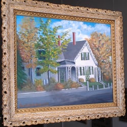 Fitchburg Historical Society - Painting by Rosa Hertel MacMillan, of the Vickery House of Fitchburg, owned by the Historical Society in the 20th century.