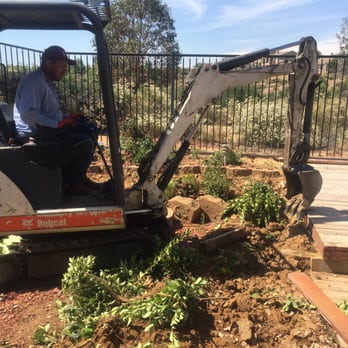 Rafael's Landscape - Carlos is a master on the bobcat! - Landscaping Near Me - Rialto, California