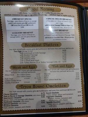 Menu photo 3 The Original Tryon House Restaurant Charlotte, NC