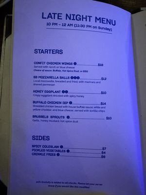 Menu photo 8 Service Bar Washington, DC, DC