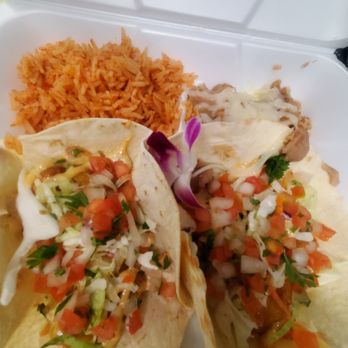 Lalo's Mariscos - Shrimp taco plate with rice and beans - Seafood Near Me - Inglewood, California Lalo's Mariscos - Shrimp taco plate with rice and beans - Seafood Near Me - Inglewood, California