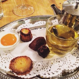 Cafe gourmand (with verbena tea). These desserts were to die for. Hat tip to the pastry chef! Cafe gourmand (with verbena tea). These desserts were to die for. Hat tip to the pastry chef!