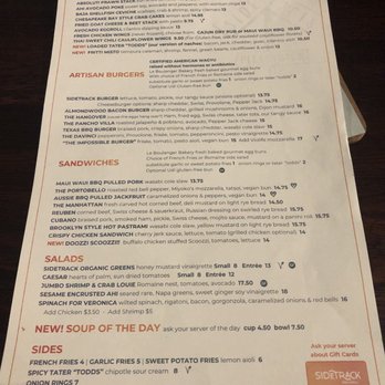 Sidetrack Bar + Grill - Menu - American Near Me - Pleasanton, California Sidetrack Bar + Grill - Menu - American Near Me - Pleasanton, California