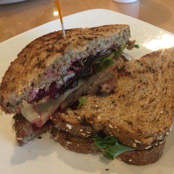 Jacks Urban Eats - Walnut Creek - thanksgiving sandwich with cranberry/pomegranate sauce, mayo, turkey, apple walnut relish, mixed greens on whole grain - Salad Near Me - Walnut Creek, California