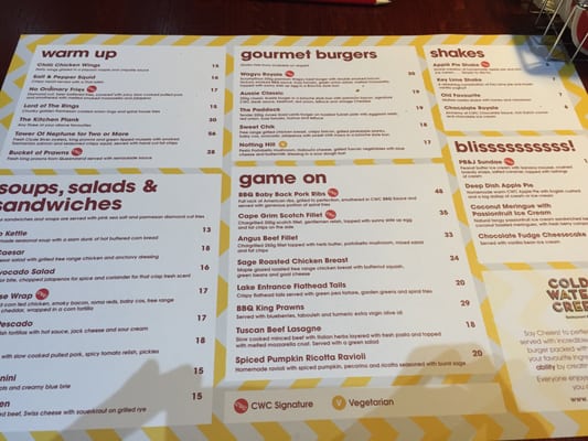 Menu photo 1 Coldwater Creek Wollongong, NSW
