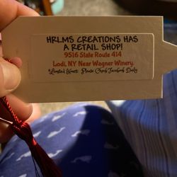 HRLMS Creations - Back of business bookmark card