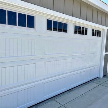 Calistar Garage Door - Custom three car garage in white - Garage Door Services Near Me Calistar Garage Door - Custom three car garage in white - Garage Door Services Near Me