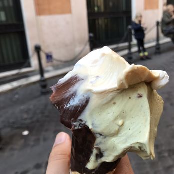 Giolitti - Post-Licked pistachio, chocolate and Nutella w/ cream on top - Ice Cream & Frozen Yogurt Near Me - Rome, RM Giolitti - Post-Licked pistachio, chocolate and Nutella w/ cream on top - Ice Cream & Frozen Yogurt Near Me - Rome, RM