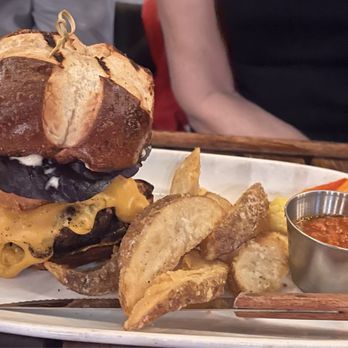 Millennium - Burger w/ steak fries - Vegan Near Me - Oakland, California Millennium - Burger w/ steak fries - Vegan Near Me - Oakland, California