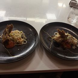 Soft shell crab bucatini Soft shell crab bucatini