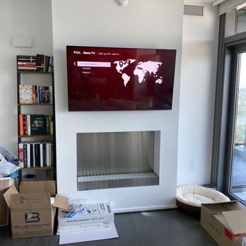 CM TV Mounting - 55" Tv mounted over FP - TV Mounting Near Me CM TV Mounting - 55" Tv mounted over FP - TV Mounting Near Me