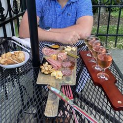 Grounds & Vine - Small charcuterie board and rosé flight