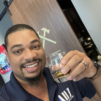 Hammer & Nails - Windermere - Enjoying a free drink before my cut! - Barbers Near Me - Windermere, Florida