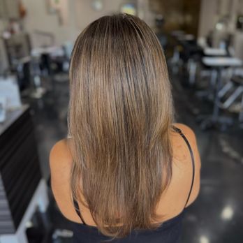Beez Beauty Bar - Customized balayage, along with root retouch and a trim. - Hair Salons Near Me - Diamond Bar, California