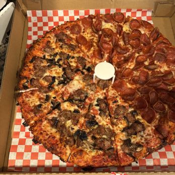 Curry Up Pizza - Large 1/2 sausage mushroom 1/2 Pepperoni Pizza - Pizza Near Me - Yorba Linda, California Curry Up Pizza - Large 1/2 sausage mushroom 1/2 Pepperoni Pizza - Pizza Near Me - Yorba Linda, California