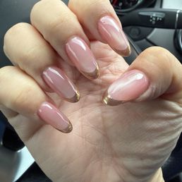 Perfection (Gel-X extensions, cat eye with chrome French nail tips) Perfection (Gel-X extensions, cat eye with chrome French nail tips)