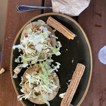 TacosWay - Happyway meal, chicken tacos with added cabbage and churros. Also came with an apple juice - Mexican Near Me - Placentia, California TacosWay - Happyway meal, chicken tacos with added cabbage and churros. Also came with an apple juice - Mexican Near Me - Placentia, California