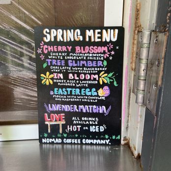 Nomad Coffee - Spring drink specials. - Coffee & Tea Near Me - Lynchburg, Virginia