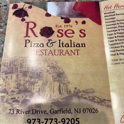 Menu photo 4 Rose's Pizzeria Garfield, NJ Menu photo 4 Rose's Pizzeria Garfield, NJ