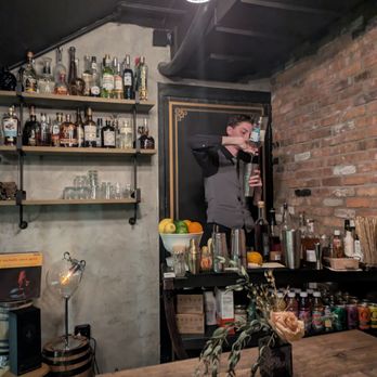 The Barrel Bar - Teddy making cocktail - Bars Near Me The Barrel Bar - Teddy making cocktail - Bars Near Me