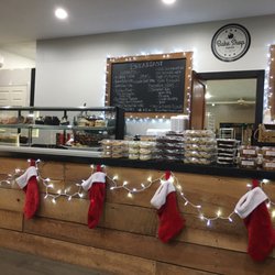 Bake Shop Bakes - Front counter all spruced up for Christmas!