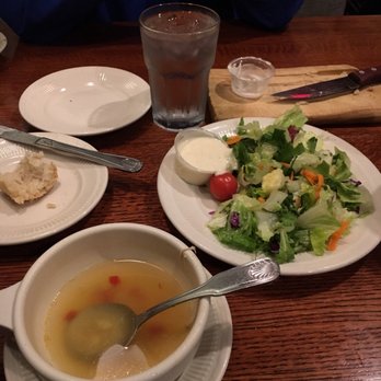 Jameson's Charhouse - You would think we could wait till you are done with the soup to serve the salad!! - Steakhouses Near Me - Mount Prospect, Illinois