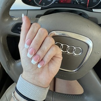 Golden Nails Spa - pink and white acrylic nails! - Nail Salons Near Me - Tempe, Arizona